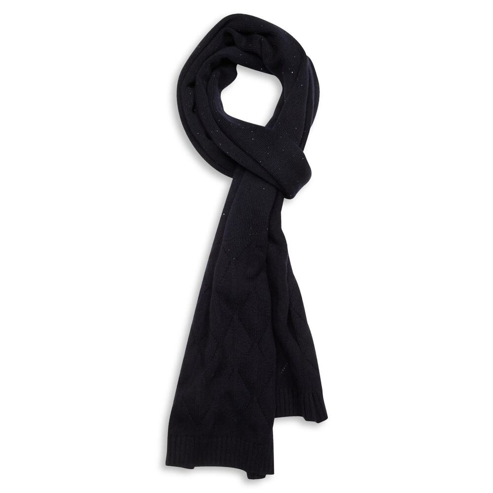 $1400 NWT Loro Piana Navy Baby Cashmere & Silk Blend Scarf